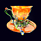 Чайный набор из янтаря «Ирис» с декором из белой бронзы и эмали