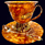 Чашка чайная «Исполнение желаний» с декором из белой бронзы