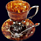 Чашка кофейная «Императрица» с декором из белой бронзы