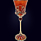Бокал для вина «Императорский» из янтаря с декором из белой бронзы