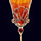 Бокал для вина «Императорский» из янтаря с декором из белой бронзы