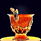 Чашка чайная «Пётр I» из янтаря с декором из белой бронзы