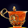 Чашка чайная «Екатерина» из янтаря с декором из белой бронзы