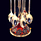 Набор серебряных ложек чайных «Стрекоза» с янтарем с декором из белой бронзы