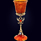 Бокал для вина «Державный» из янтаря с декором из белой бронзы