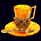 Кофейная чашка «Визирь» из янтаря с декором из белой бронзы