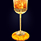 Бокал для вина «Антик» из янтаря с декором из белой бронзы