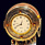 Сувенир-часы «Цирковой медведь» из янтаря с декором из белой бронзы