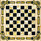 Шахматы "Арабески Марин" 56х56 см из карельской березы с инкрустацией янтарём