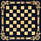 Шахматы "Арабески Марин" 56х56 см из морёного дуба с инкрустацией янтарём
