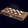 Шахматы "Арабески Тина" 56х56 см из корня ореха с инкрустацией янтарём