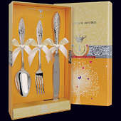 Набор детского серебра «Морозко» (ложка, вилка и нож)