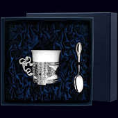 Серебряная кофейная чашка «Август-Октавиан» с ложкой