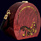 Женская сумочка Красная из экзотических пород древесины с инкрустацией янтарём