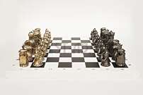 Шахматы «Готика» из бронзы в стиле ар-деко