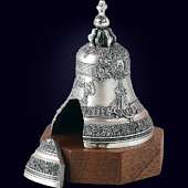 Настольное украшение «Царь-колокол» из оксидированного серебра