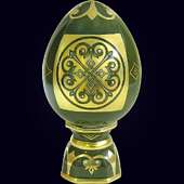 Яйцо пасхальное «Византийское» из фарфора с ручной авторской росписью и позолотой