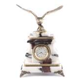 Каменные часы «Орел» мрамор бронза