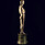 Точная копия статуэтки «Оскар» из полированной латуни на пьедестале из камня