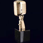 Статуэтка «Микрофон» из латуни