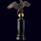 Статуэтка «Орёл» из латуни на пьедестале из змеевика
